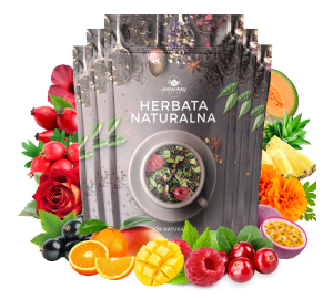 Zestaw herbat OWOCOWYCH 5 szt: Wita-Minka - Lipa Malina - Mango Tango - Cesarska Żurawina  - Yellow Submarine