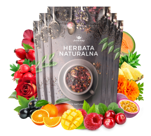 Zestaw herbat OWOCOWYCH 5 szt: Wita-Minka - Malinowo-Poziomkowa - Mango Tango - Cesarska Żurawina - Yellow Submarine