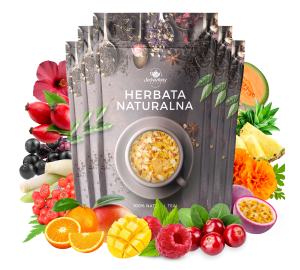 Zestaw herbat OWOCOWYCH 5 szt: Wzmocnienie - Malinowe Mojito - Mango Tango - Żurawinowo Truskawkowa - Yellow Submarine