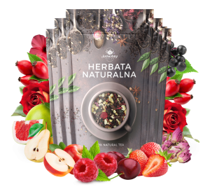 Zestaw herbat OWOCOWYCH 5 szt:  Pieczona Gruszka - Lipa Malina - Niespodzianka - Wita-minka - Red Whisky