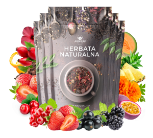 Zestaw herbat OWOCOWYCH 5 szt: Godziki w Pomaranczy - Red Whisky - Leśny Dzban - Cesarska żurawina - Yellow Submarine