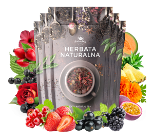 Zestaw herbat OWOCOWYCH 5 szt:  Leśny Dzban - Red Whisky - Wiśnia i Rum - Malinowo-poziomkowa - Yellow Submarine