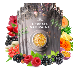 Zestaw herbat OWOCOWYCH 5 szt: Wzmocnienie - Mango Tango - Leśny Dzban - Cesarska żurawina - Yellow Submarine