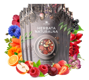 Zestaw herbat OWOCOWYCH 5 szt: Zachód Słońca - Malinowe Mojito - Niespodzianka - Truskawkowa Margarita - Red Whisky