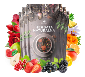 Zestaw herbat OWOCOWYCH 5 szt: Pieczona Gruszka - Żurawinowo Truskawkowa - Leśny Dzban - Malinowe Mojito - Mango Tango