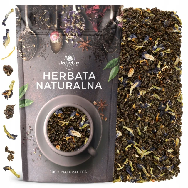 Herbata liściasta Oolong Blue niebieska Klitoria ulung premium tea