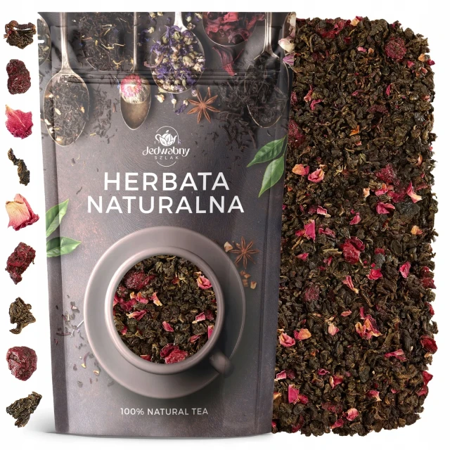 Herbata Oolong liściasta żurawina liofilizowana premium herbatka