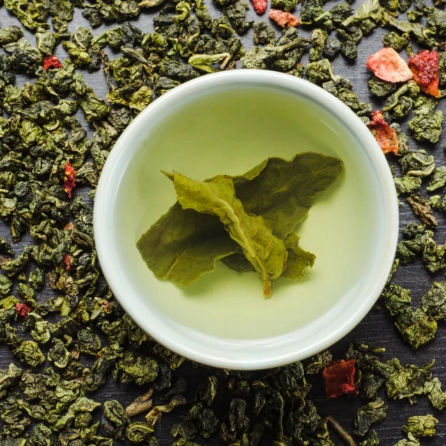 Herbata Oolong liściasta żurawina liofilizowana premium herbatka