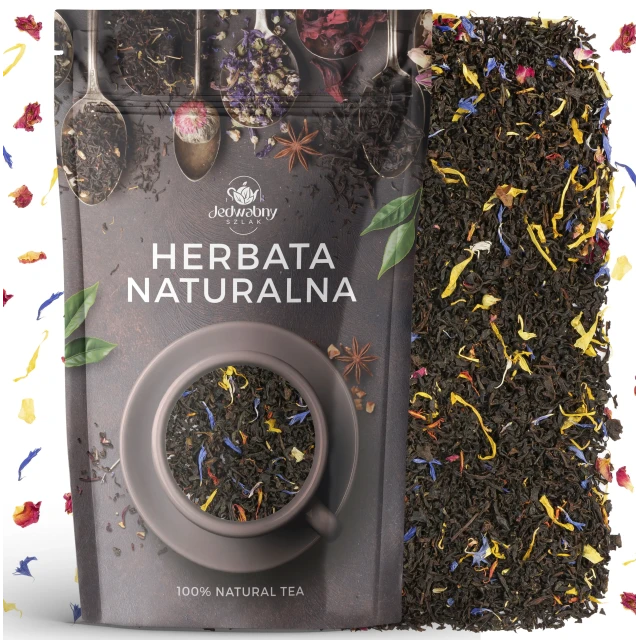 Herbata czarna Earl Grey Rainbow nagietek bławatek szafran Cejlon