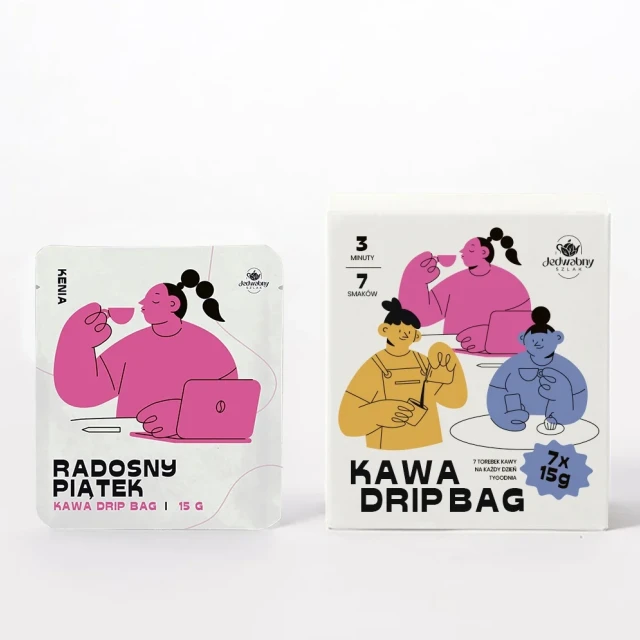 Drip Bag Kenia mielona PIĄTEK KAWA W SASZETKACH 15g