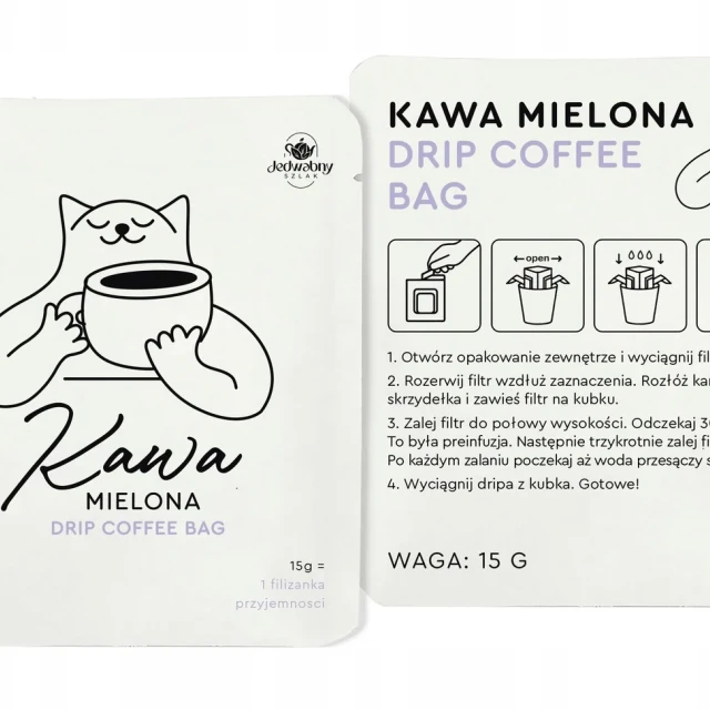 Drip Bag Arabica kawa w saszetkach kawa naturalna mielona w saszetkach 15g