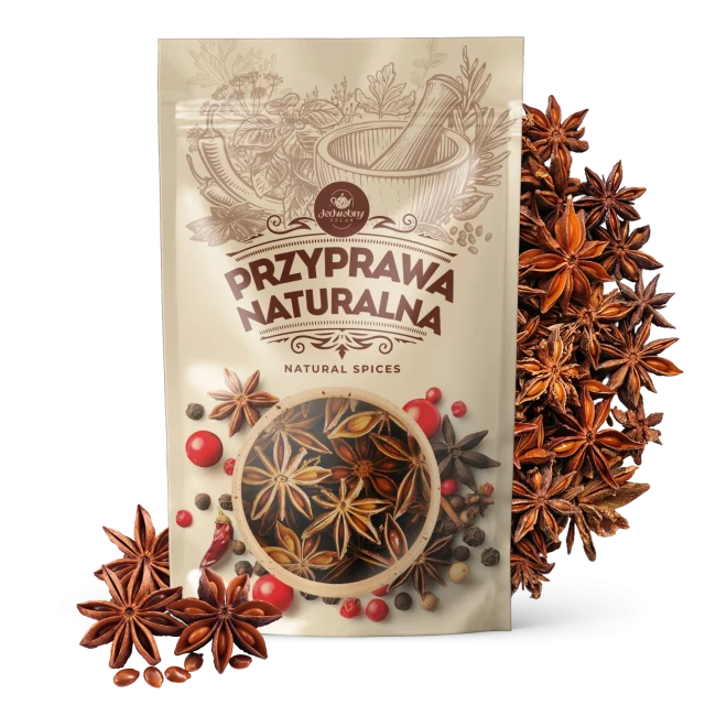 Anyż GWIAZDKI aromatyczny cały na grzaniec pachnący ZIMOWY 50g