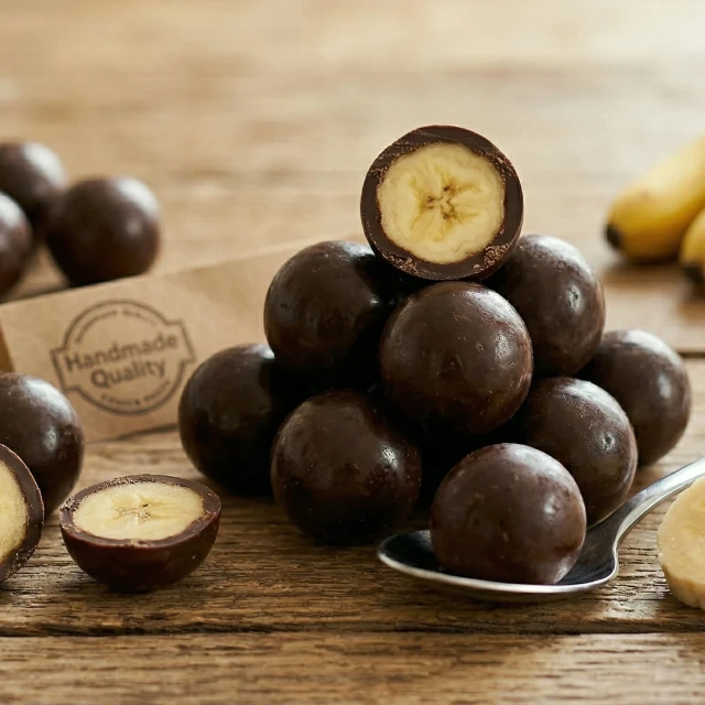 Banan suszony W CZEKOLADZIE deserowej 200 g naturalny słodycz