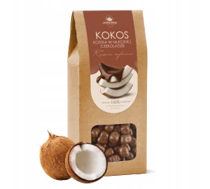Kokos w MLECZNEJ czekoladzie KOSTKA słodycz 200 g przekąska