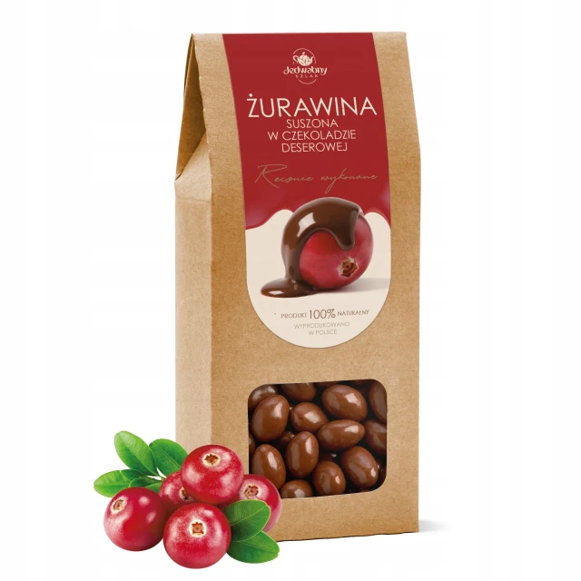 Żurawina W CZEKOLADZIE gorzkiej 200 g WYSOKA jakość naturalny słodycz