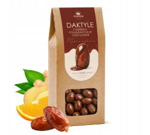 Daktyle w czekoladzie z IMBIREM i POMARAŃCZĄ 200 g PRZEKĄSKA