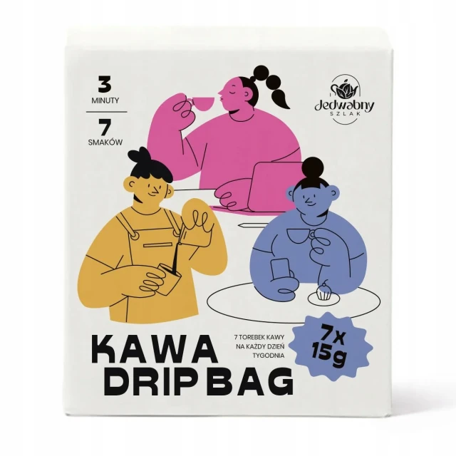 Zestaw saszetek 7 smaków DRIPY kawa W SASZETKACH coffee drip BAG