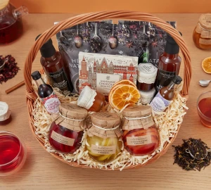 PREMIUM duży kosz WIKLINOWY na święta