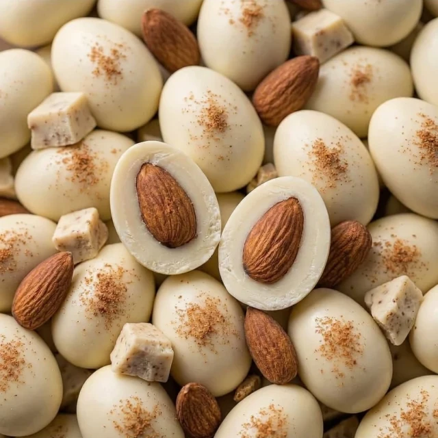 Migdały w białej czekoladzie z Tiramisu 200g – Edycja Świąteczna