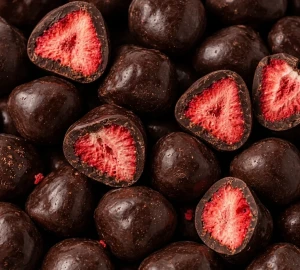 Truskawka w gorzkiej czekoladzie 150g – Edycja Świąteczna