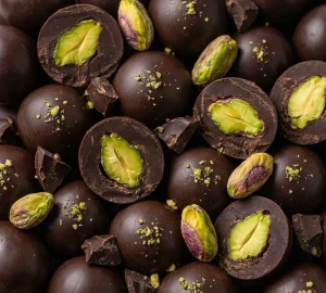 Pistacje w mlecznej czekoladzie 200g – Edycja Świąteczna