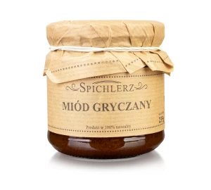 Miód gryczany naturalny 235 g – aromatyczny miód pszczeli do herbaty, pieczywa i deserów