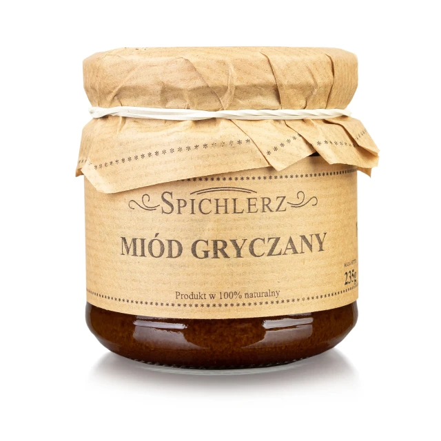 Miód gryczany naturalny 235 g – aromatyczny miód pszczeli do herbaty, pieczywa i deserów