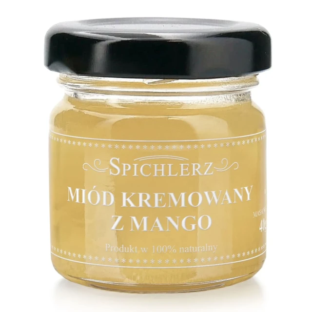 Miód kremowany z mango 40 g – naturalny miód owocowy 