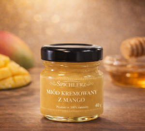 Miód kremowany z mango 40 g – naturalny miód owocowy 