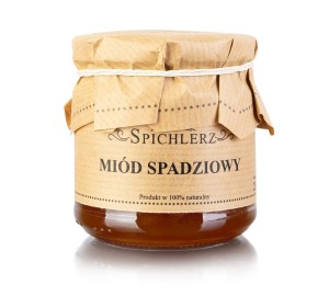 Miód spadziowy – naturalny miód pszczeli o intensywnym smaku – 235 g