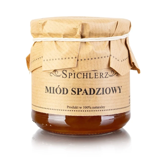 Miód spadziowy – naturalny miód pszczeli o intensywnym smaku – 235 g