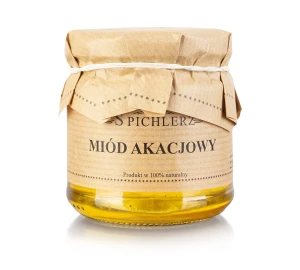 Miód akacjowy naturalny 235 g – delikatny, aromatyczny miód pszczeli do herbaty, pieczywa i deserów