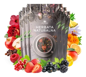 Zestaw herbat OWOCOWYCH 5 szt: Malinowe Mojito - Żurawinowo Truskawkowa - Leśny Dzban - Truskawkowa Margarita - Mango Tango