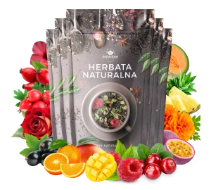 Zestaw herbat OWOCOWYCH 5 szt: Wita-Minka - Lipa Malina - Mango Tango - Cesarska Żurawina  - Yellow Submarine