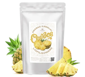 Ananas liofilizowany duże kawałki 100g