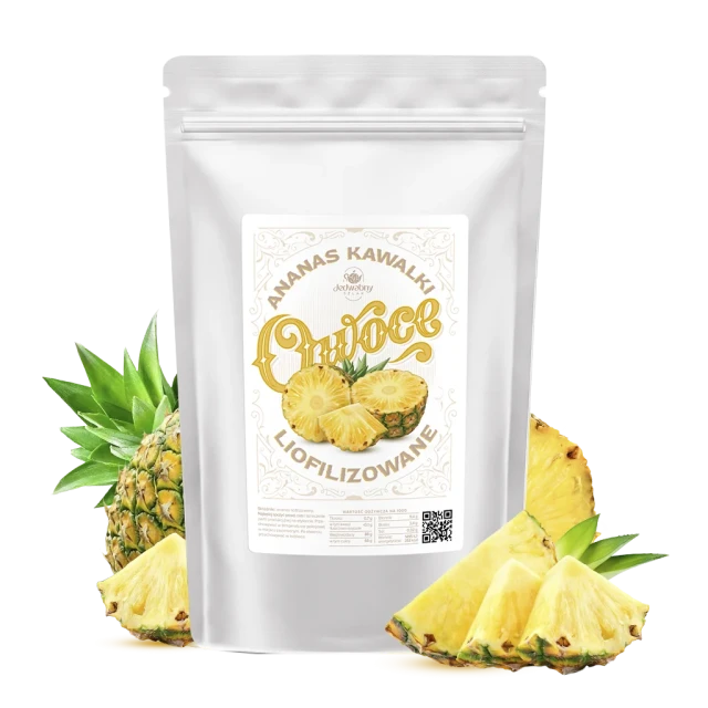 Ananas liofilizowany duże kawałki 100g