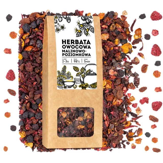 Herbata owocowa Malinowo-Poziomkowa 50g
