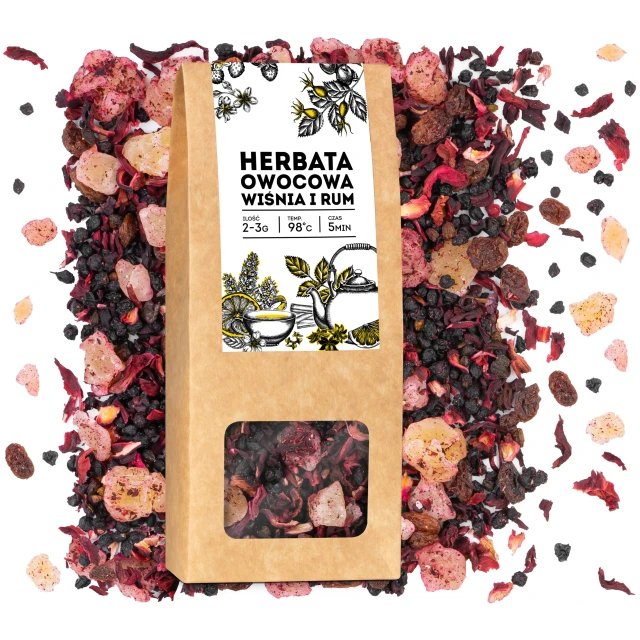 Herbata owocowa Wiśnia i Rum 100g