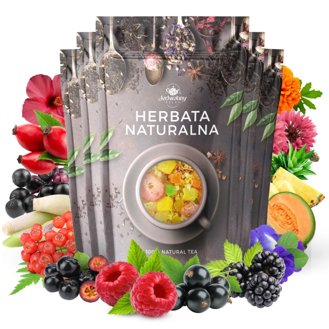 Zestaw herbat OWOCOWYCH 5 szt: Wzmocnienie - Yellow Submarine - Leśny Dzban - Cesarska żurawina - Purpurowe Wyspy