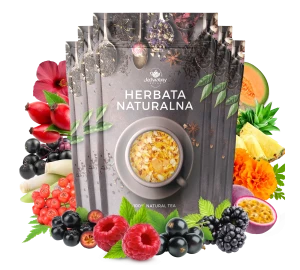 Zestaw herbat OWOCOWYCH 5 szt: Wzmocnienie - Mango Tango - Leśny Dzban - Cesarska żurawina - Yellow Submarine