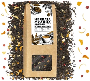Herbata czarna liściasta Imbirowo-Pomarańczowa 50g 