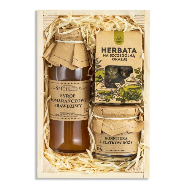 Kosz prezentowy HERBATA syrop