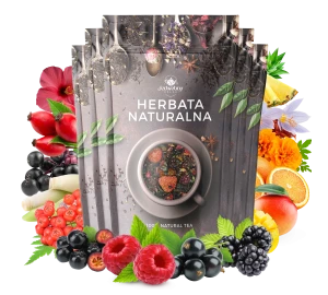 Zestaw herbat OWOCOWYCH 5 szt: Wzmocnienie - Cesarska Żurawina - Leśny Dzban - Żurawinowo Truskawkowa - Mango Tango