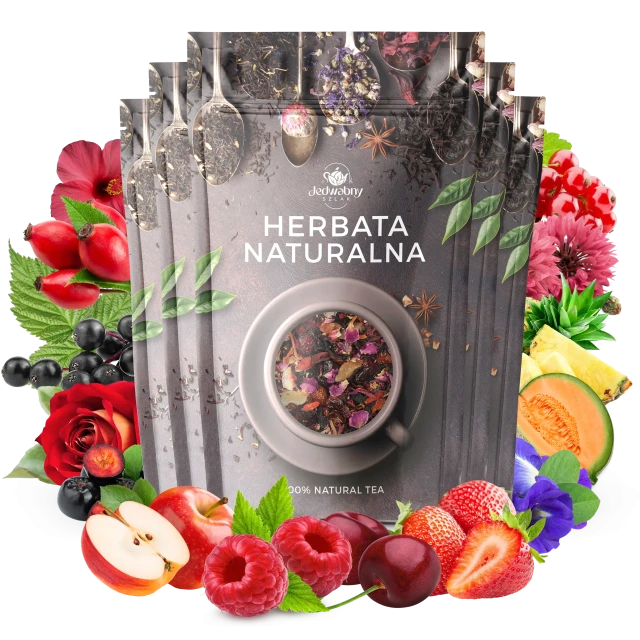 Zestaw herbat OWOCOWYCH 5 szt: Niespodzianka - Paso Doble - Leśny Dzban - Malinowe Mojito - Mango Tango