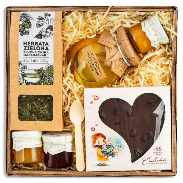 Box prezentowy UPOMINEK konfitura czekolada