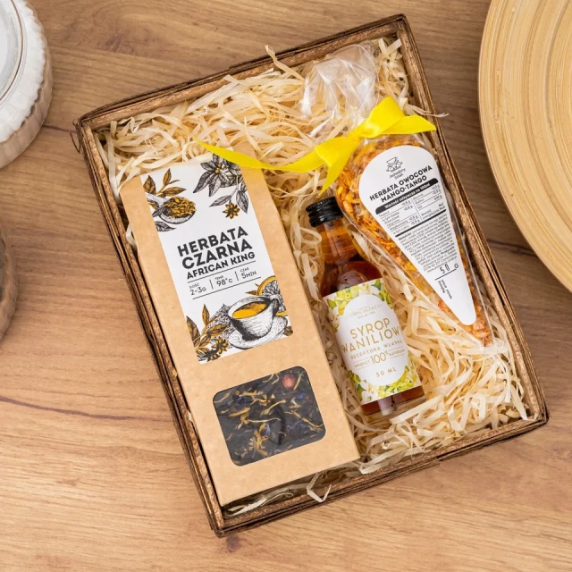 Zestaw prezentowy kosz UPOMINEK mini-box