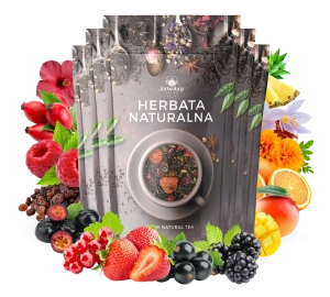 Zestaw herbat OWOCOWYCH 5 szt: Malinowo-poziomkowa - Truskawkowa Margarita - Leśny Dzban - Malinowe Mojito - Mango Tango