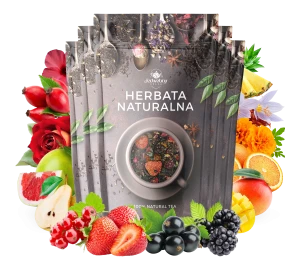 Zestaw herbat OWOCOWYCH 5 szt: Pieczona Gruszka - Żurawinowo Truskawkowa - Leśny Dzban - Malinowe Mojito - Mango Tango