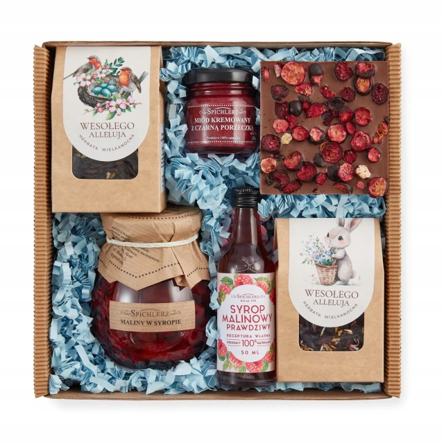 Prezent NA WIELKANOC zestaw NATURALNYCH produktów elegancki
