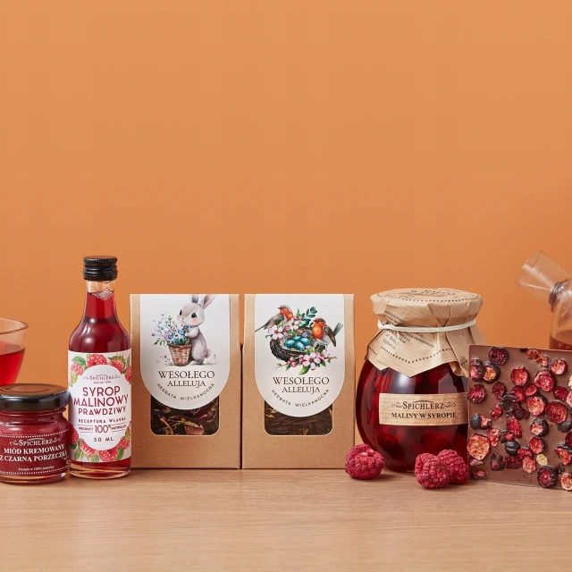 Prezent NA WIELKANOC zestaw NATURALNYCH produktów elegancki